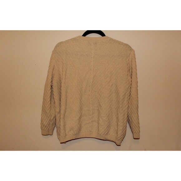 St. John Sport By Marie Gray Women's M Beige Solid Wool Pullover Sweater - Picture 5 of 5
